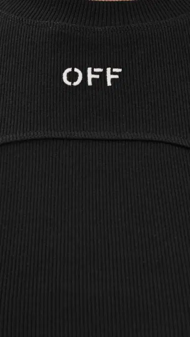 Off-White Off Stamp Ribbed Tank Black | Thumbnail 6 Off-White Off Stamp Ribbed Tank Black | Thumbnail 6