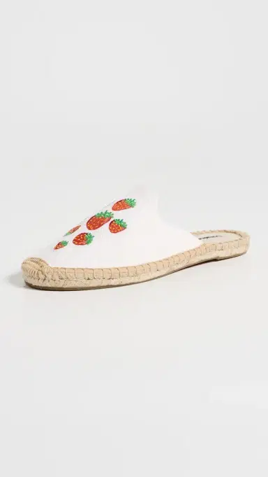 Soludos Espadrilles Mules Mini Strawberries/Oasis White | Thumbnail 2 Soludos Espadrilles Mules Mini Strawberries/Oasis White | Thumbnail 2