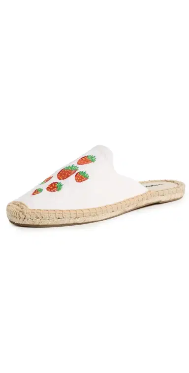 Soludos Espadrilles Mules Mini Strawberries/Oasis White | Thumbnail 1 Soludos Espadrilles Mules Mini Strawberries/Oasis White | Thumbnail 1