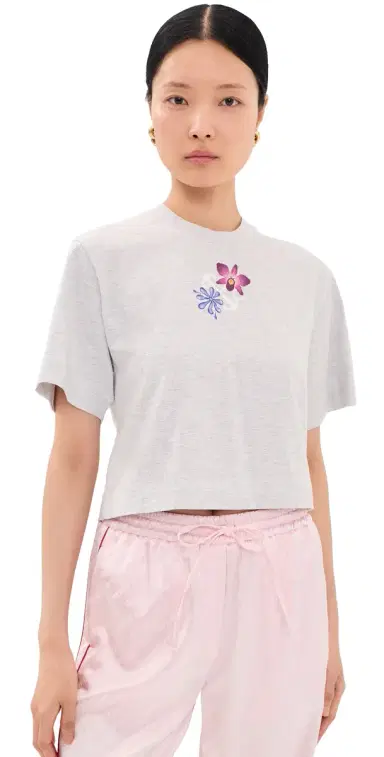 Off-White Mini Arrow Soft Life Crop Tee Grey Melange M | Thumbnail 1 Off-White Mini Arrow Soft Life Crop Tee Grey Melange M | Thumbnail 1