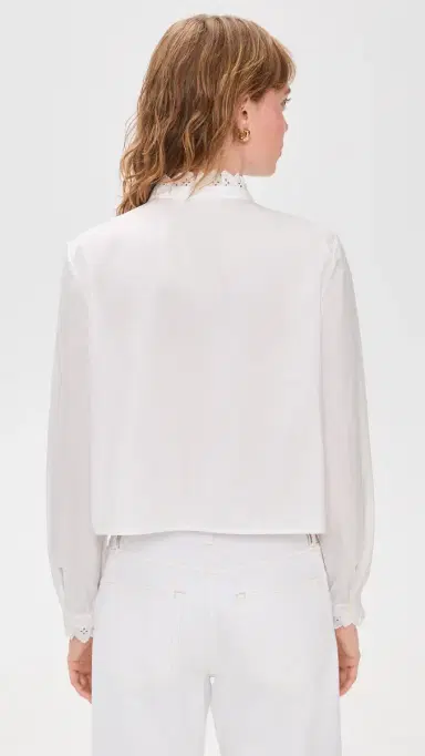Frame The Keepsake Pintuck Blouse White | Thumbnail 3 Frame The Keepsake Pintuck Blouse White | Thumbnail 3