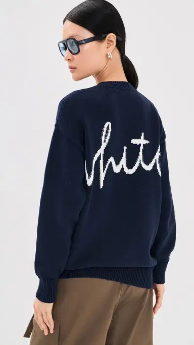 Off-White Bookish hared Crew Neck Sweater Night ky | Thumbnail 2 Off-White Bookish hared Crew Neck Sweater Night ky | Thumbnail 2