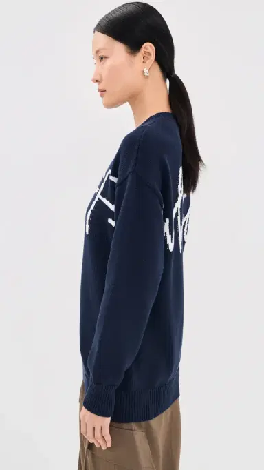 Off-White Bookish hared Crew Neck Sweater Night ky | Thumbnail 4 Off-White Bookish hared Crew Neck Sweater Night ky | Thumbnail 4