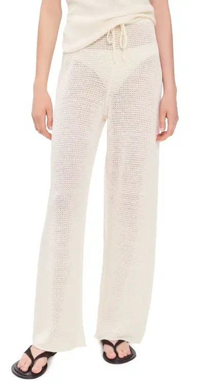 Onia Knit Drawstring Coverup Pants Egret L | Thumbnail 1 Onia Knit Drawstring Coverup Pants Egret L | Thumbnail 1