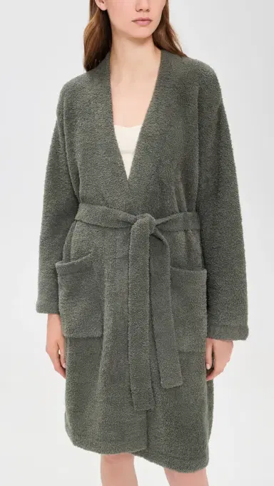 Barefoot Dreams CozyChic Solid Robe Olive Branch XXS/XS | Thumbnail 2 Barefoot Dreams CozyChic Solid Robe Olive Branch XXS/XS | Thumbnail 2