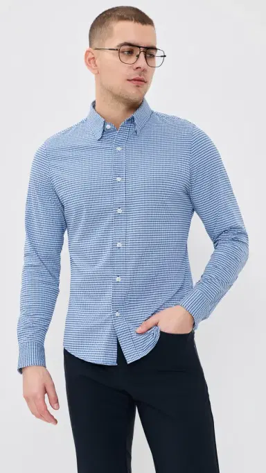 Rhone Commuter lim Fit Shirt Navy Gingham | Thumbnail 2 Rhone Commuter lim Fit Shirt Navy Gingham | Thumbnail 2