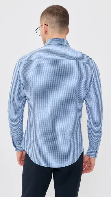 Rhone Commuter lim Fit Shirt Navy Gingham | Thumbnail 3 Rhone Commuter lim Fit Shirt Navy Gingham | Thumbnail 3