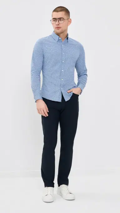 Rhone Commuter lim Fit Shirt Navy Gingham | Thumbnail 5 Rhone Commuter lim Fit Shirt Navy Gingham | Thumbnail 5