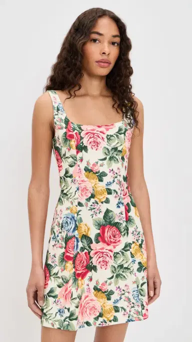 WAYF Rosemary Mini Dress Roses | Thumbnail 2 WAYF Rosemary Mini Dress Roses | Thumbnail 2