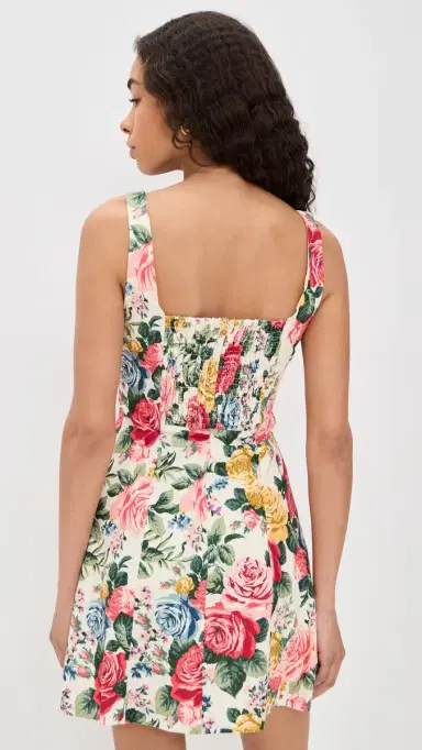WAYF Rosemary Mini Dress Roses | Thumbnail 3 WAYF Rosemary Mini Dress Roses | Thumbnail 3