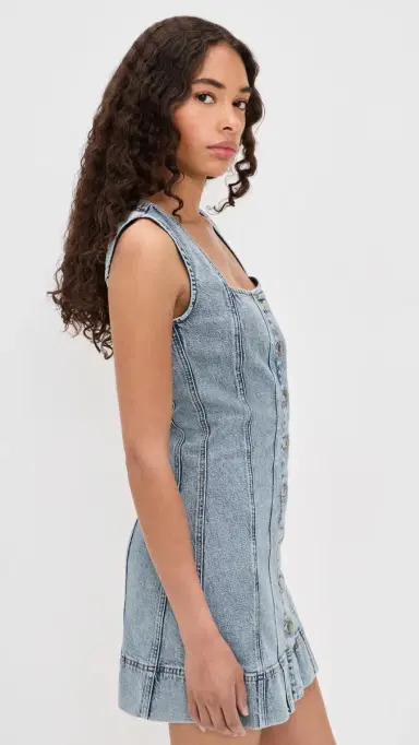 Good American Mini Button Front Dress Indigo1104 | Thumbnail 4 Good American Mini Button Front Dress Indigo1104 | Thumbnail 4