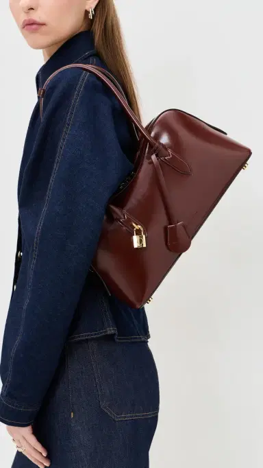 Stella McCartney Stella Ryder Medium Bag Mahogany One Size | Thumbnail 3 Stella McCartney Stella Ryder Medium Bag Mahogany One Size | Thumbnail 3
