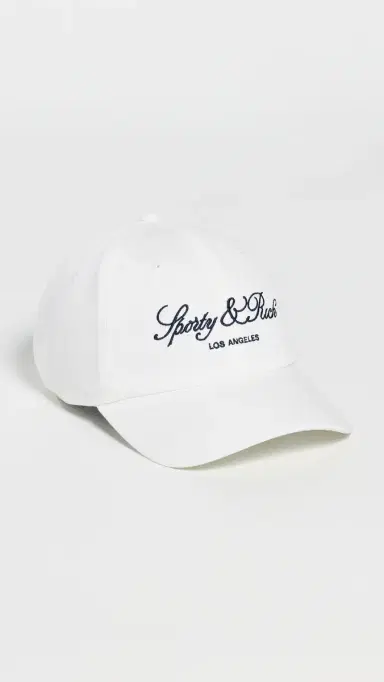 Sporty & Rich Vendome LA Cap Ecru Dark Navy One Size | Thumbnail 2 Sporty & Rich Vendome LA Cap Ecru Dark Navy One Size | Thumbnail 2