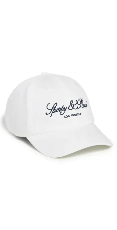 Sporty & Rich Vendome LA Cap Ecru Dark Navy One Size | Thumbnail 1 Sporty & Rich Vendome LA Cap Ecru Dark Navy One Size | Thumbnail 1
