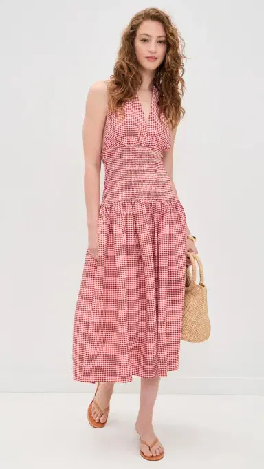 Wayf Margeaux Halter Dress Red | Thumbnail 5 Wayf Margeaux Halter Dress Red | Thumbnail 5