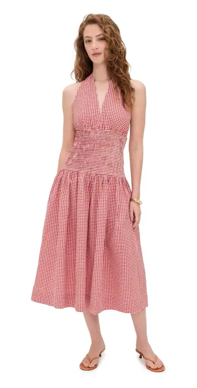Wayf Margeaux Halter Dress Red | Thumbnail 1 Wayf Margeaux Halter Dress Red | Thumbnail 1
