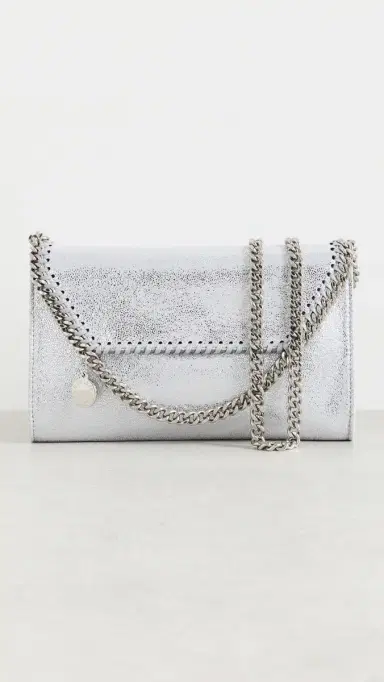 Stella McCartney Falabella Metallic Wallet Crossbody Bag Silver One Size | Thumbnail 2 Stella McCartney Falabella Metallic Wallet Crossbody Bag Silver One Size | Thumbnail 2