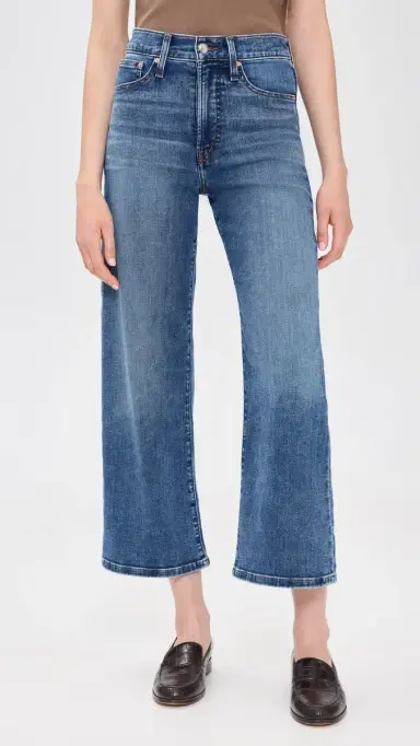 Madewell The Wide-Leg Crop Super Stretch Denim Jean in Oneida Wash Oneida Wash | Thumbnail 2 Madewell The Wide-Leg Crop Super Stretch Denim Jean in Oneida Wash Oneida Wash | Thumbnail 2
