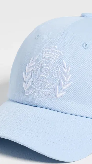 Sporty & Rich NY Crest Cap Ciel White One Size | Thumbnail 5 Sporty & Rich NY Crest Cap Ciel White One Size | Thumbnail 5