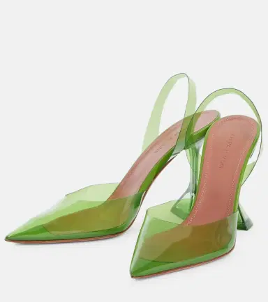 Amina Muaddi Holli Glass PVC slingback pumps | Thumbnail 2 Amina Muaddi Holli Glass PVC slingback pumps | Thumbnail 2