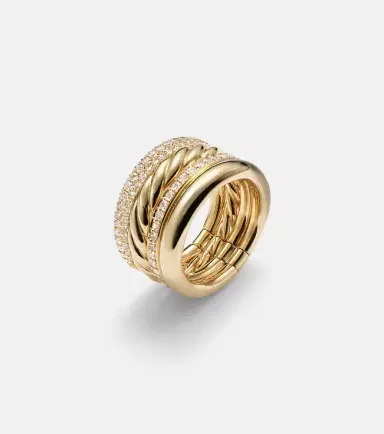 David Yurman DY Mercer 18kt gold ring with diamonds | Thumbnail 3 David Yurman DY Mercer 18kt gold ring with diamonds | Thumbnail 3