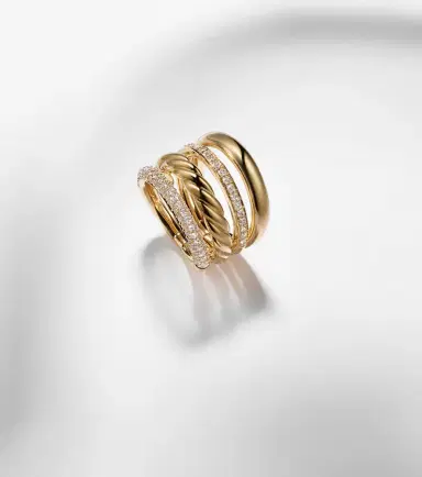 David Yurman DY Mercer 18kt gold ring with diamonds | Thumbnail 5 David Yurman DY Mercer 18kt gold ring with diamonds | Thumbnail 5