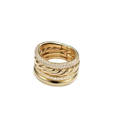David Yurman DY Mercer 18kt gold ring with diamonds | Thumbnail 1 David Yurman DY Mercer 18kt gold ring with diamonds | Thumbnail 1