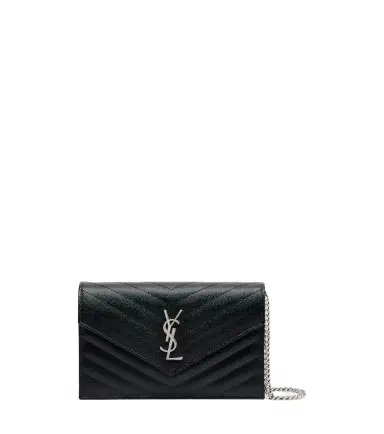 Saint Laurent Cassandre Envelope Small leather wallet on chain | Thumbnail 1 Saint Laurent Cassandre Envelope Small leather wallet on chain | Thumbnail 1