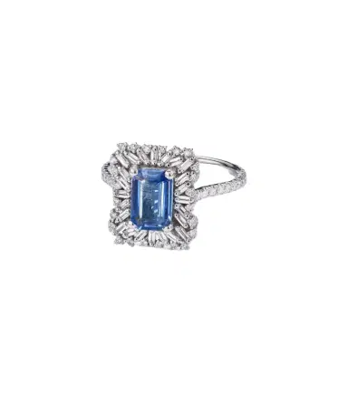 Suzanne Kalan 18kt white gold ring with sapphires and diamonds | Thumbnail 1 Suzanne Kalan 18kt white gold ring with sapphires and diamonds | Thumbnail 1