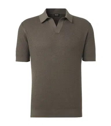 Zegna Knitted cotton polo shirt | Thumbnail 1 Zegna Knitted cotton polo shirt | Thumbnail 1