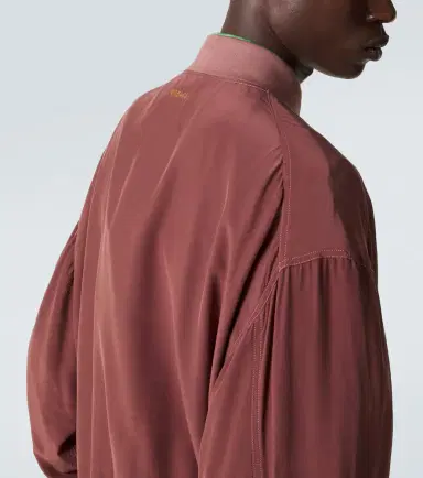 Versace Oversized silk poplin blouson jacket | Thumbnail 2 Versace Oversized silk poplin blouson jacket | Thumbnail 2