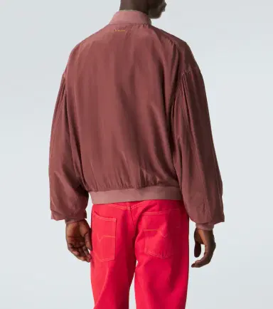 Versace Oversized silk poplin blouson jacket | Thumbnail 4 Versace Oversized silk poplin blouson jacket | Thumbnail 4