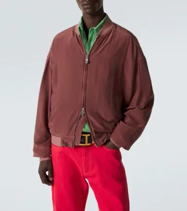 Versace Oversized silk poplin blouson jacket | Thumbnail 5 Versace Oversized silk poplin blouson jacket | Thumbnail 5