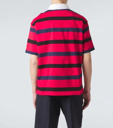 Prada Oversized striped cotton piqué polo shirt | Thumbnail 5 Prada Oversized striped cotton piqué polo shirt | Thumbnail 5
