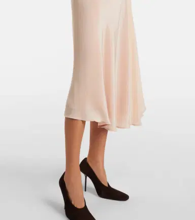 Victoria Beckham Lace-trimmed crêpe satin midi dress | Thumbnail 6 Victoria Beckham Lace-trimmed crêpe satin midi dress | Thumbnail 6