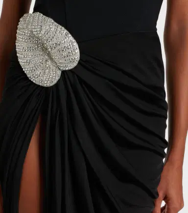David Koma Embellished draped wool-blend corset dress | Thumbnail 2 David Koma Embellished draped wool-blend corset dress | Thumbnail 2