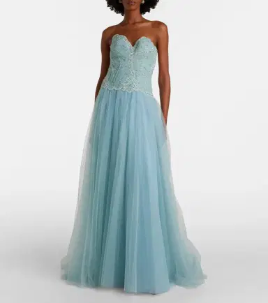 Costarellos Vivienne embellished tulle gown | Thumbnail 6 Costarellos Vivienne embellished tulle gown | Thumbnail 6
