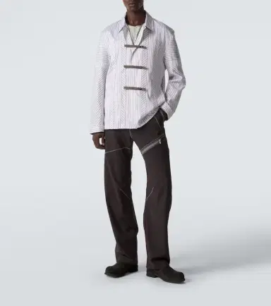 Kiko Kostadinov Kyan striped cotton poplin shirt | Thumbnail 2 Kiko Kostadinov Kyan striped cotton poplin shirt | Thumbnail 2