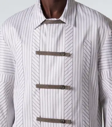Kiko Kostadinov Kyan striped cotton poplin shirt | Thumbnail 4 Kiko Kostadinov Kyan striped cotton poplin shirt | Thumbnail 4