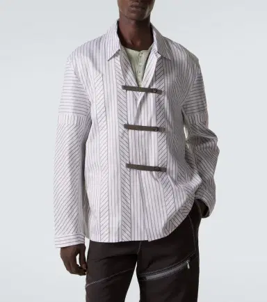 Kiko Kostadinov Kyan striped cotton poplin shirt | Thumbnail 6 Kiko Kostadinov Kyan striped cotton poplin shirt | Thumbnail 6
