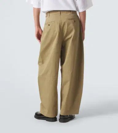Comme des Garcons Homme Comme des Garçons Homme Cotton and linen barrel-leg chinos | Thumbnail 3 Comme des Garcons Homme Comme des Garçons Homme Cotton and linen barrel-leg chinos | Thumbnail 3