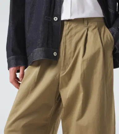 Comme des Garcons Homme Comme des Garçons Homme Cotton and linen barrel-leg chinos | Thumbnail 4 Comme des Garcons Homme Comme des Garçons Homme Cotton and linen barrel-leg chinos | Thumbnail 4