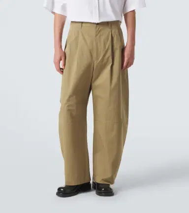Comme des Garcons Homme Comme des Garçons Homme Cotton and linen barrel-leg chinos | Thumbnail 5 Comme des Garcons Homme Comme des Garçons Homme Cotton and linen barrel-leg chinos | Thumbnail 5
