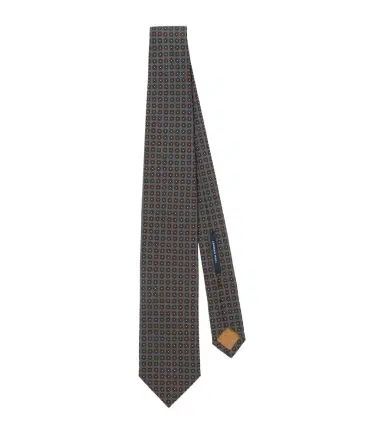 Thom Sweeney Printed silk tie | Thumbnail 1 Thom Sweeney Printed silk tie | Thumbnail 1