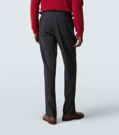 Thom Sweeney Wool flannel slim pants | Thumbnail 2 Thom Sweeney Wool flannel slim pants | Thumbnail 2