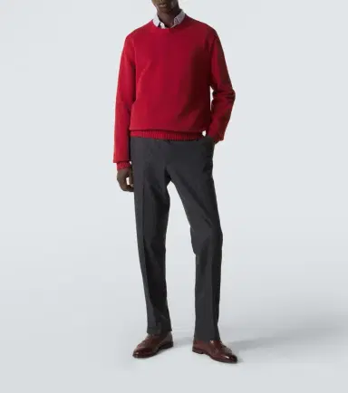 Thom Sweeney Wool flannel slim pants | Thumbnail 4 Thom Sweeney Wool flannel slim pants | Thumbnail 4