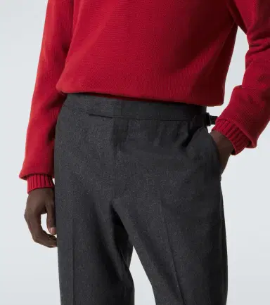 Thom Sweeney Wool flannel slim pants | Thumbnail 5 Thom Sweeney Wool flannel slim pants | Thumbnail 5