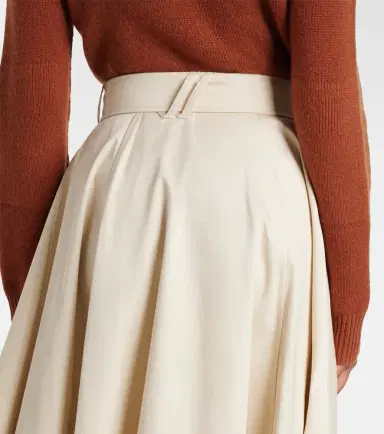 Burberry Belted cotton gabardine midi skirt | Thumbnail 3 Burberry Belted cotton gabardine midi skirt | Thumbnail 3
