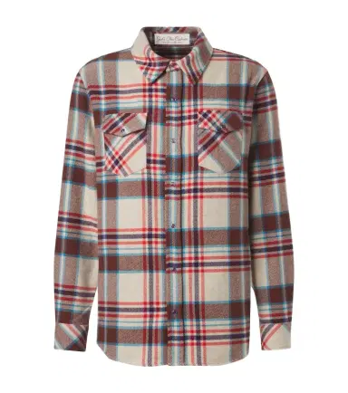 God’s True Cashmere Plaid cashmere shirt with amethyst | Thumbnail 1 God’s True Cashmere Plaid cashmere shirt with amethyst | Thumbnail 1