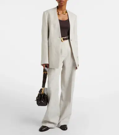 Joseph Arven linen and cotton straight pants | Thumbnail 4 Joseph Arven linen and cotton straight pants | Thumbnail 4